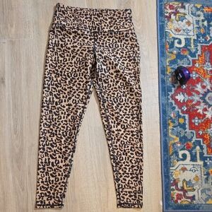 Kyodan Leopard Print Leggings - Tan and Black